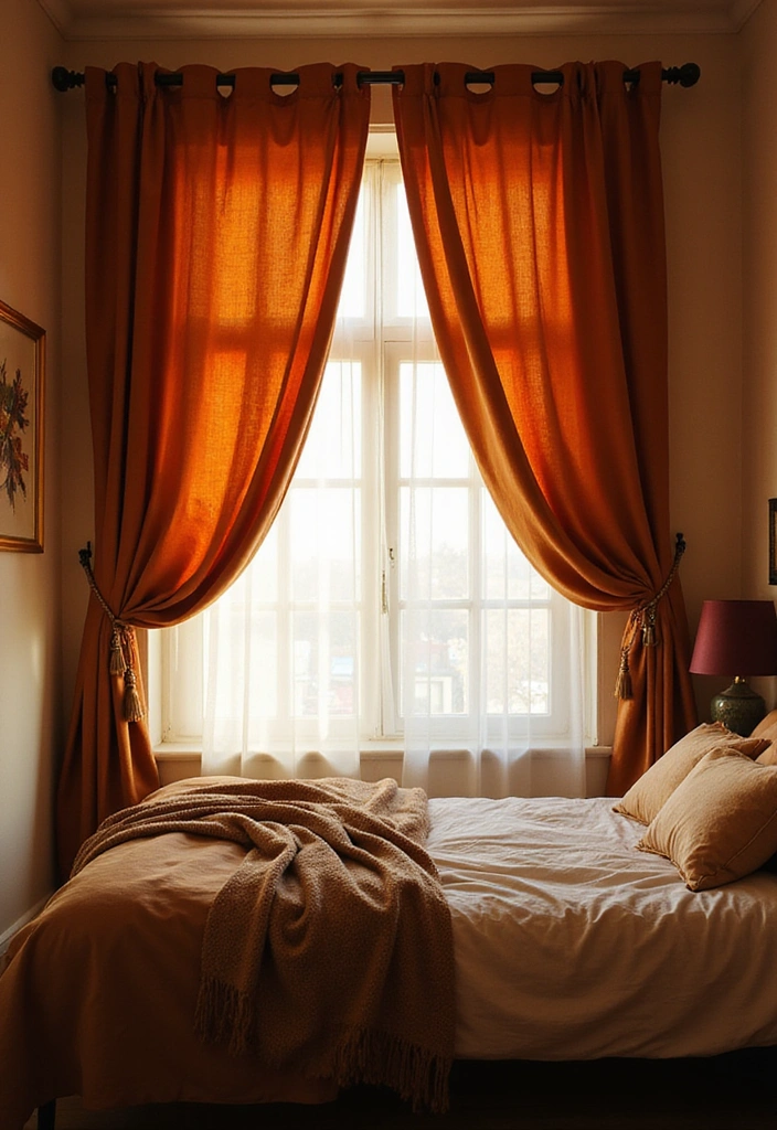 21 Cozy Small Bedroom Decor Hacks That'll Make You Feel Right at Home (Don't Miss #12!) - 18. Hang Curtains High