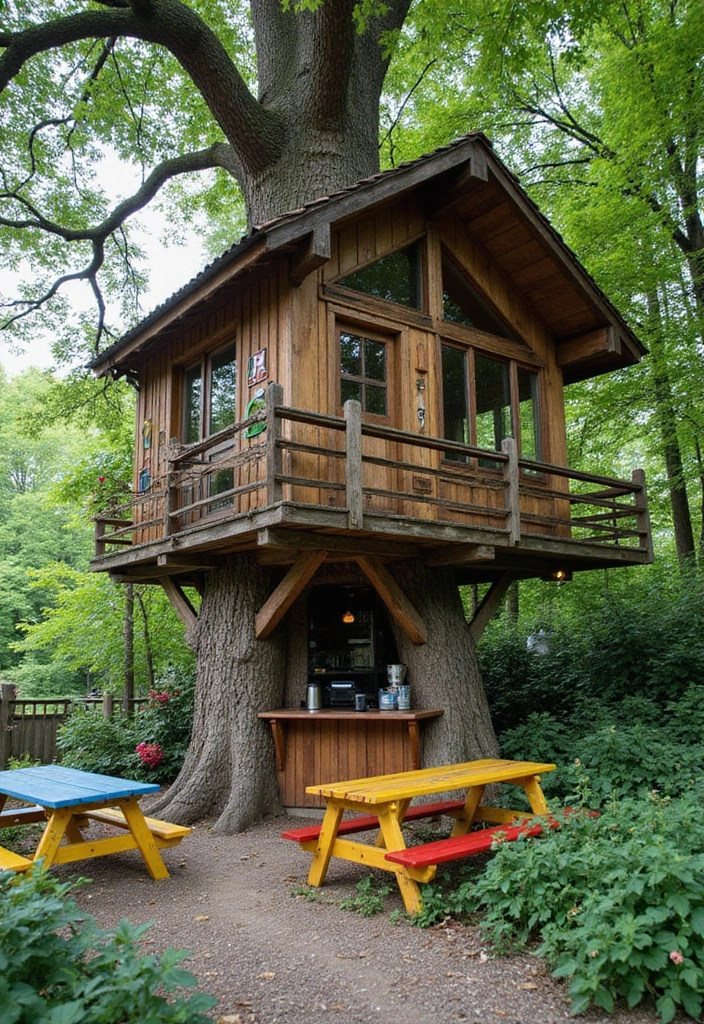 21 Mind-Blowing Kids Tree House Ideas That'll Make Your Kids Scream 'WOW!' - 4. Tree House Café