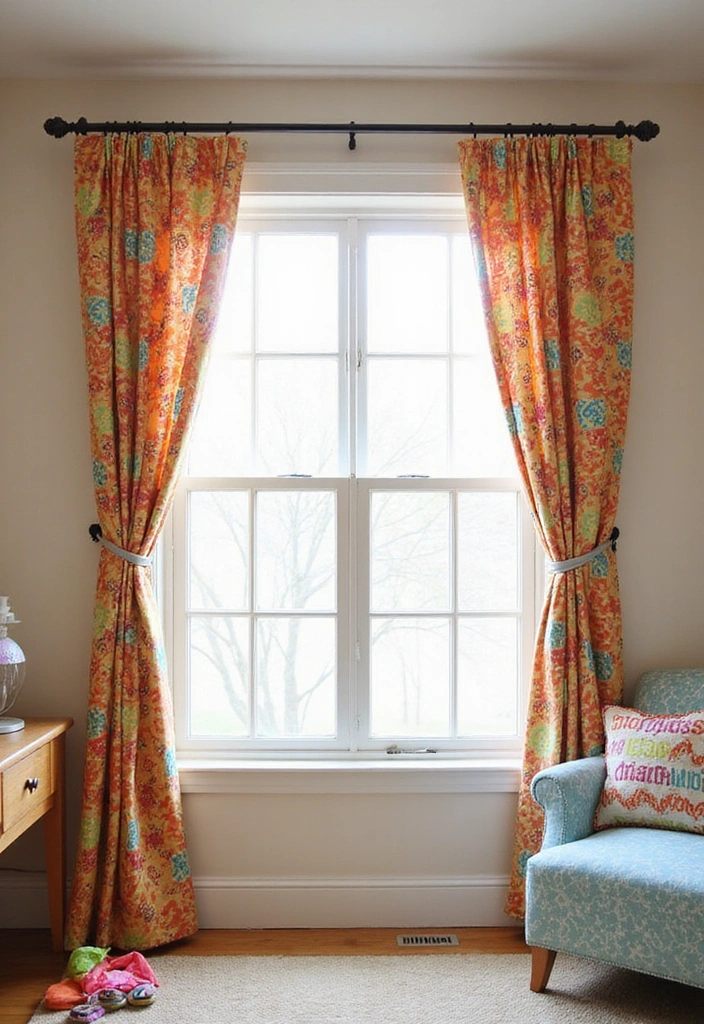 25 Magical Kids Room Decor Ideas That'll Make Bedtime a Dream Come True! - 21. Playful Window Treatments