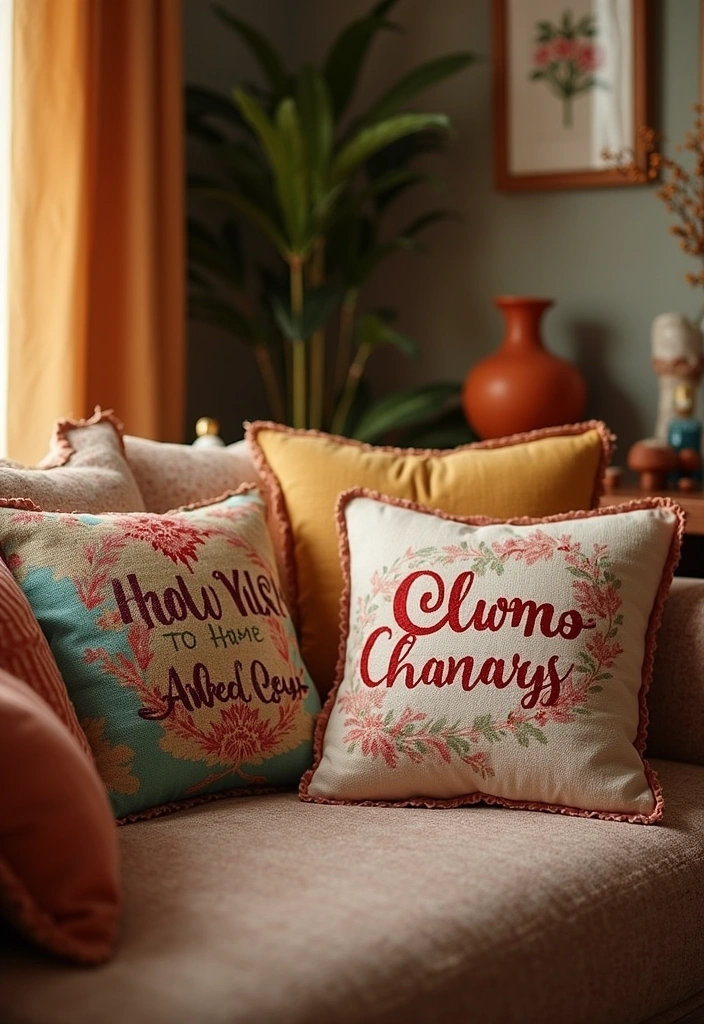 25 DIY Home Decor Projects That Are So Simple You’ll Think ‘Why Didn’t I Do This Sooner?!’ - 5. Customized Throw Pillows