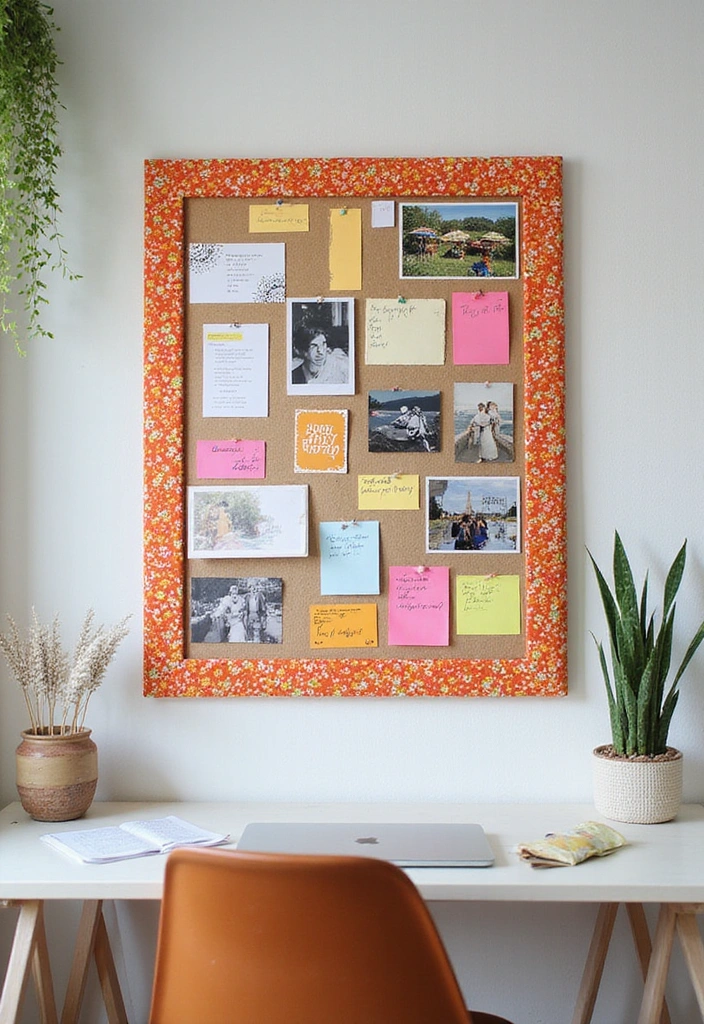 30 DIY Home Decor Projects That Are So Easy You'll Think They Were Store-Bought! - 5. Fabric Covered Bulletin Board