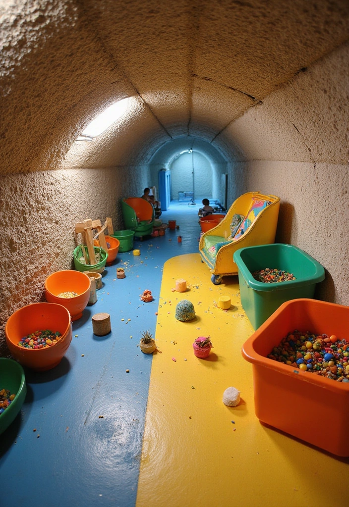17 Ingenious Underground Kids Play Room Ideas for Small Spaces (You Won't Believe #4!) - 10. Sensory Exploration Area
