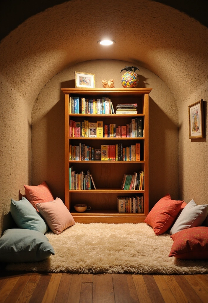 17 Ingenious Underground Kids Play Room Ideas for Small Spaces (You Won't Believe #4!) - 8. Mini Library