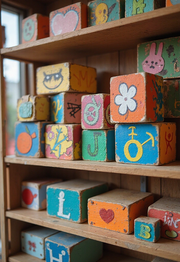 30 DIY Home Decor Projects That Are So Easy You'll Think They Were Store-Bought! - 20. Wooden Block Art