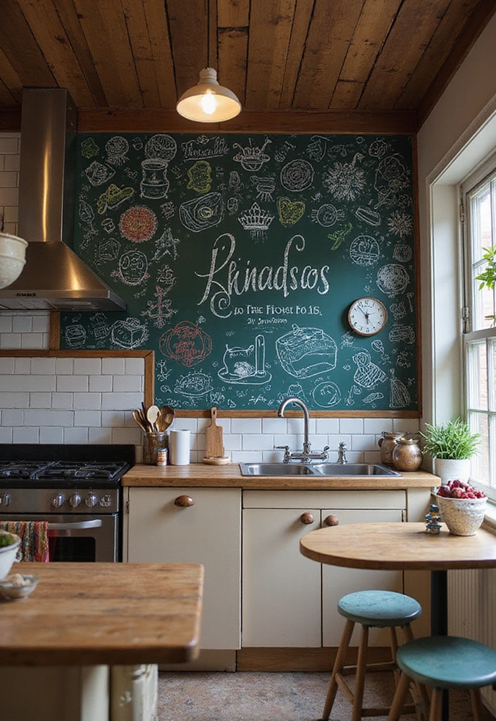 25 Fun and Budget-Friendly Small House DIY Projects You Can Start Today! - 14. Create a DIY Chalkboard Wall