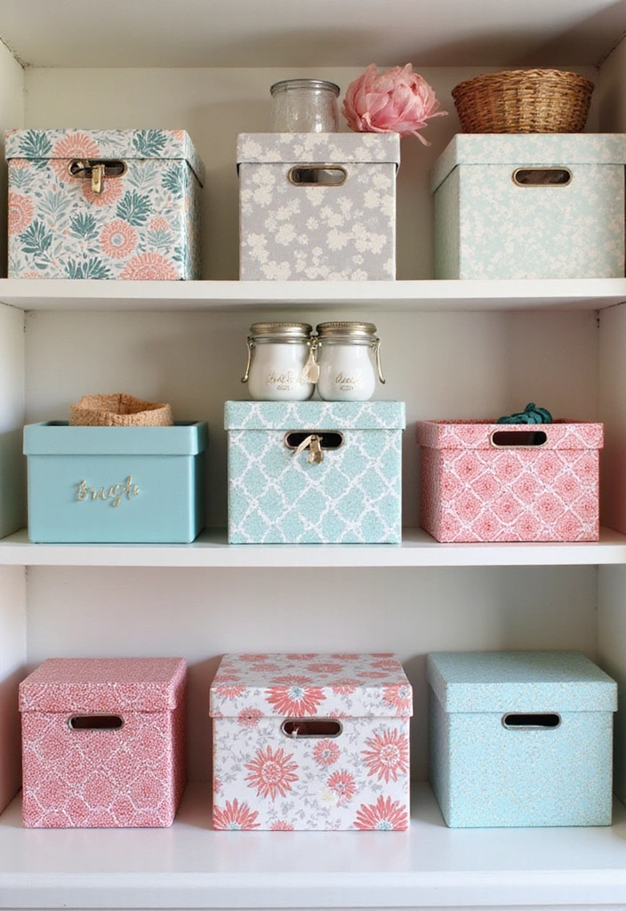 25 DIY Home Decor Projects That Are So Simple You’ll Think ‘Why Didn’t I Do This Sooner?!’ - 8. Decorative Storage Boxes