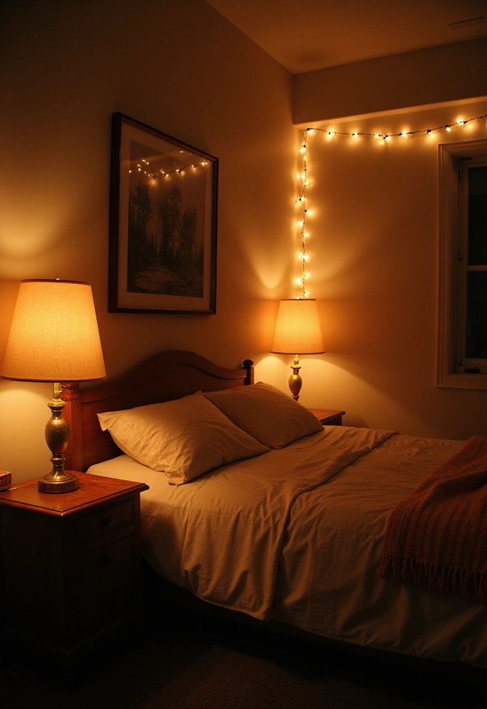 21 Cozy Small Bedroom Decor Hacks That'll Make You Feel Right at Home (Don't Miss #12!) - 2. Embrace Warm Lighting