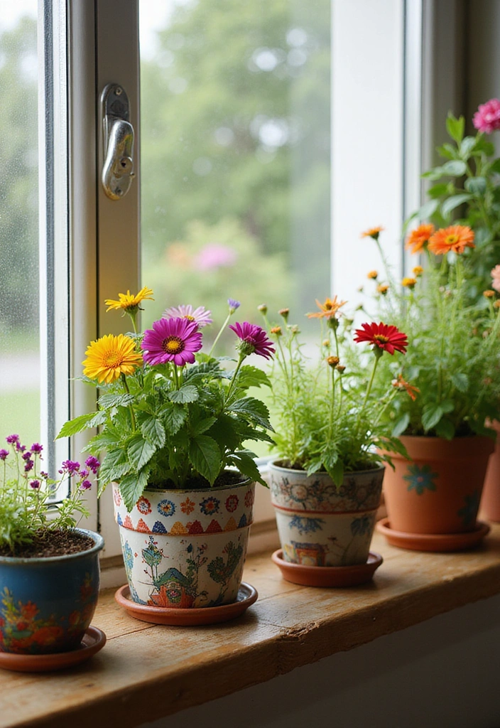 25 DIY Home Decor Projects That Are So Simple You’ll Think ‘Why Didn’t I Do This Sooner?!’ - 3. Painted Flower Pots