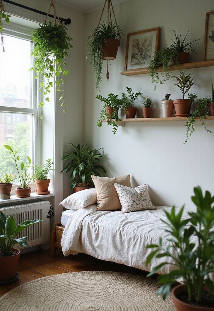 21 Cozy Small Bedroom Decor Hacks That'll Make You Feel Right at Home (Don't Miss #12!) - 4. Add Greenery