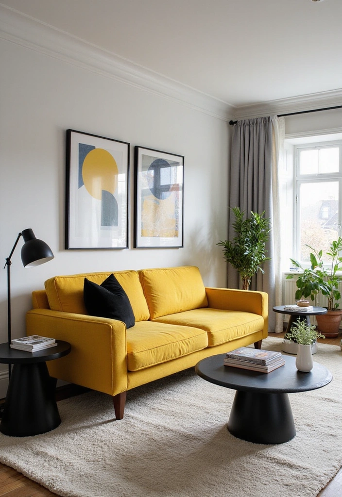 15 Bold Color Decor Ideas for Your Living Room That'll Leave Your Guests Speechless! - 3. Bold Black Accents