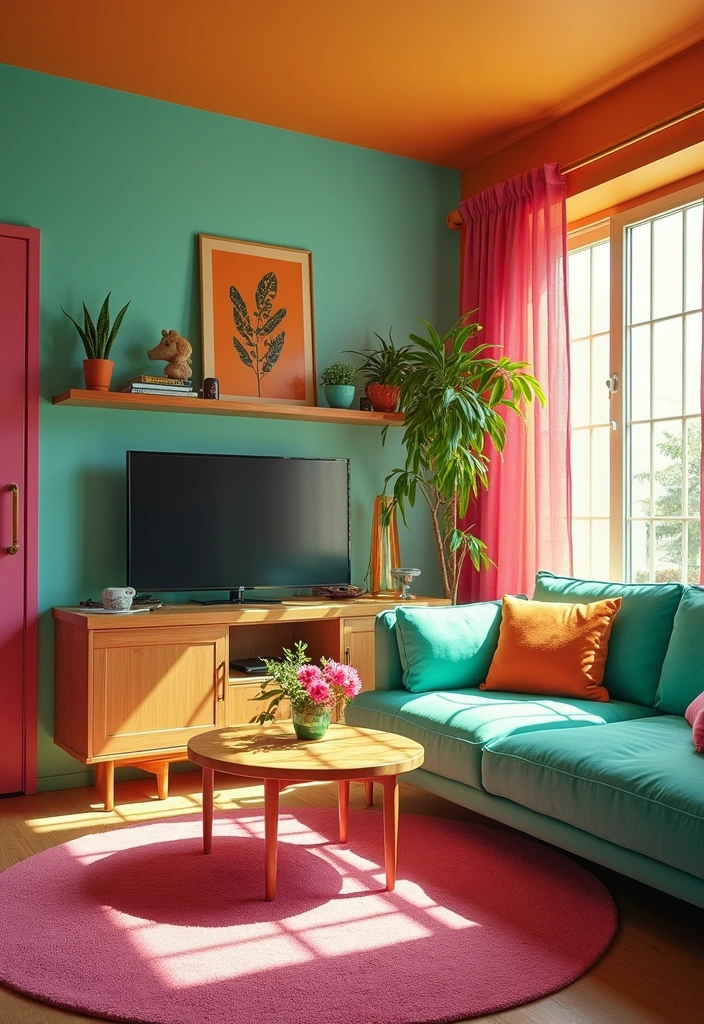 15 Rad 1980s Decor Ideas That'll Bring Your Living Room Back to Life (You Won't Believe #6!) - 15. Nostalgic Color Schemes