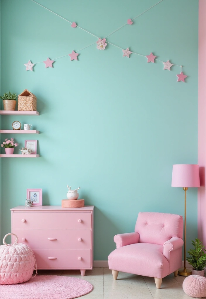 22 Eye-Popping 1980s Color Schemes That'll Brighten Up Your Home (Dare to Try #3!) - 12. Funky Aqua and Pink: A Vintage Play