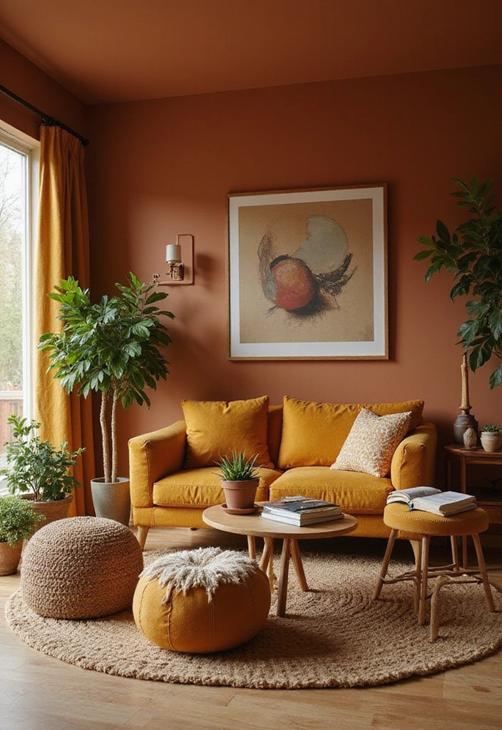 15 Rad 1980s Decor Ideas That'll Bring Your Living Room Back to Life (You Won't Believe #6!) - 10. Earthy Tones with a Twist