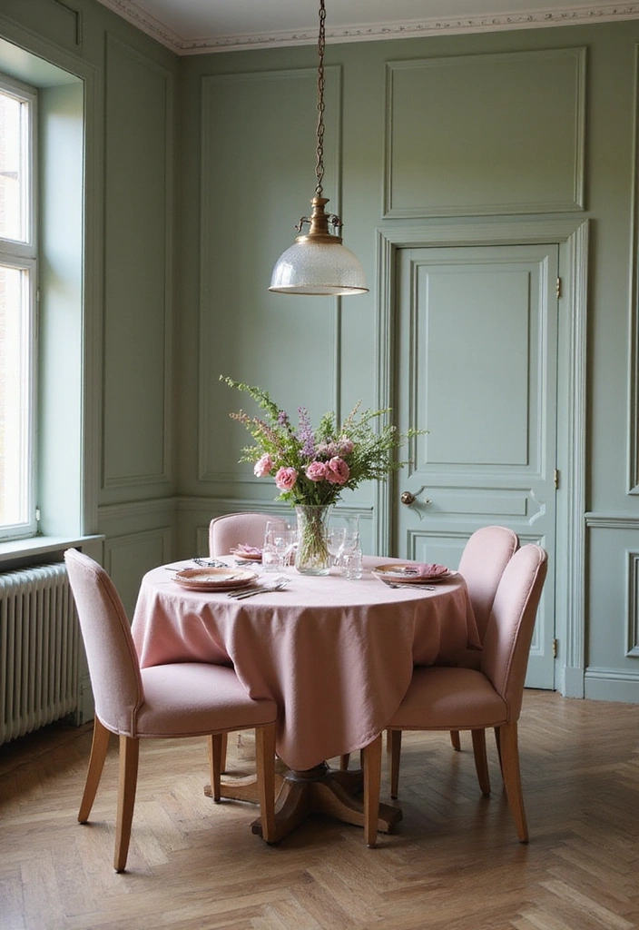 22 Eye-Popping 1980s Color Schemes That'll Brighten Up Your Home (Dare to Try #3!) - 17. Muted Tones: Sage Green and Dusty Rose