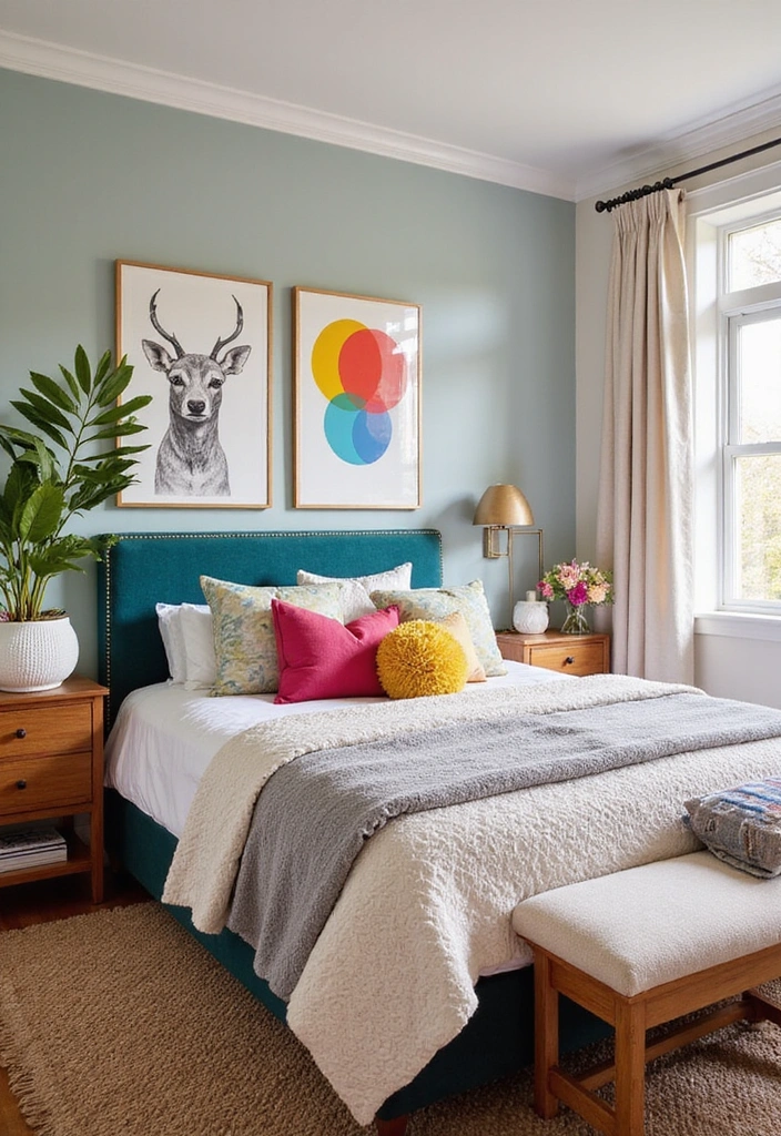 20 Bold Bedroom Decor Ideas to Revamp Your Space (You Won't Believe #11!) - 18. Colorful Accessories