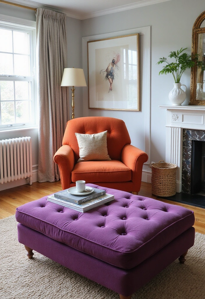 15 Bold Color Decor Ideas for Your Living Room That'll Leave Your Guests Speechless! - 4. Statement Furniture Pieces