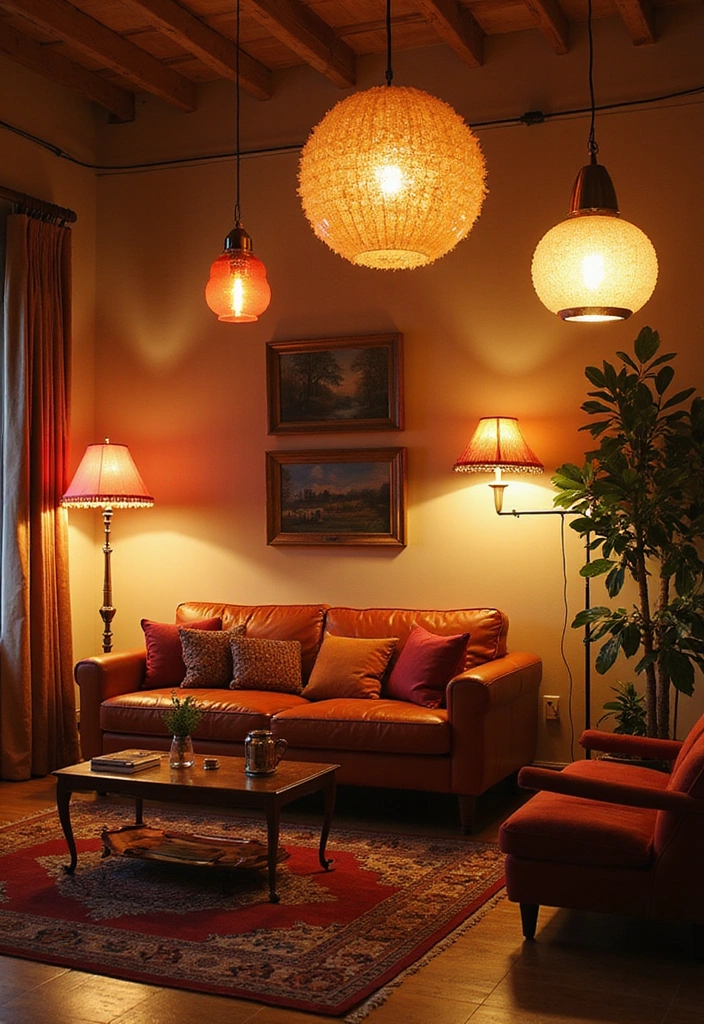 15 Rad 1980s Decor Ideas That'll Bring Your Living Room Back to Life (You Won't Believe #6!) - 9. Statement Lighting
