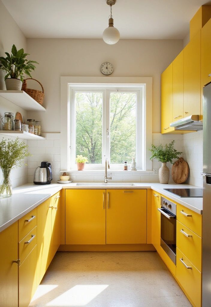 22 Eye-Popping 1980s Color Schemes That'll Brighten Up Your Home (Dare to Try #3!) - 2. Sunshine Splendor: Bright Yellow and Crisp White