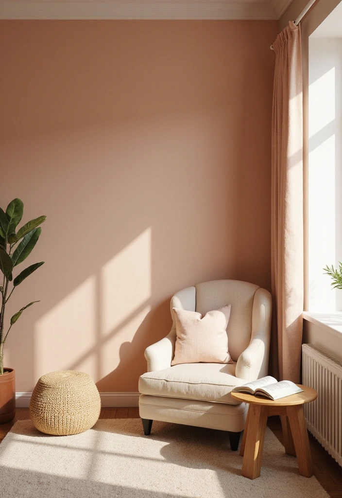22 Eye-Popping 1980s Color Schemes That'll Brighten Up Your Home (Dare to Try #3!) - 16. Sweet Simplicity: Soft Peach and Cream