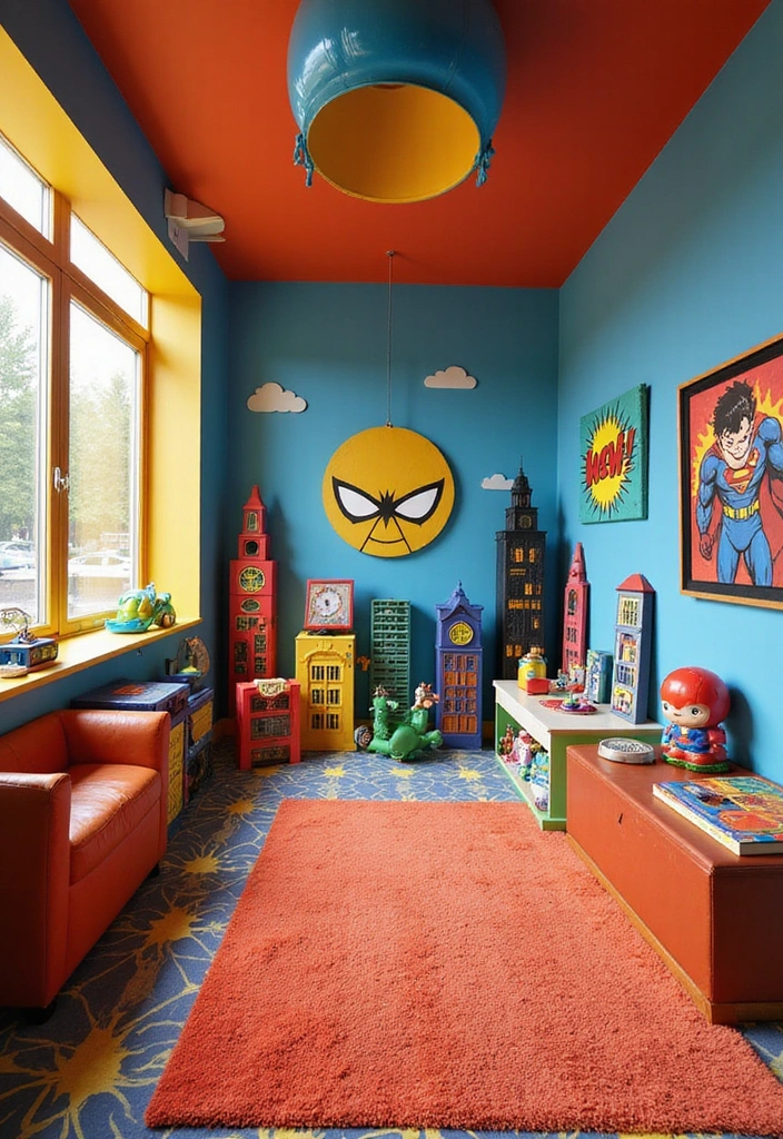 22 Themed Kids Playroom Ideas That'll Make Every Day an Adventure (Check Out #6!) - 11. Superhero Headquarters