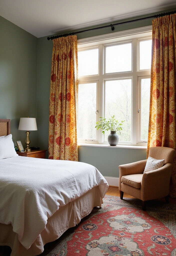 20 Bold Bedroom Decor Ideas to Revamp Your Space (You Won't Believe #11!) - 8. Colorful Drapery