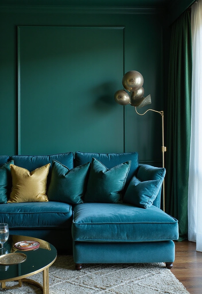 15 Bold Color Decor Ideas for Your Living Room That'll Leave Your Guests Speechless! - 1. Jewel Tones Galore