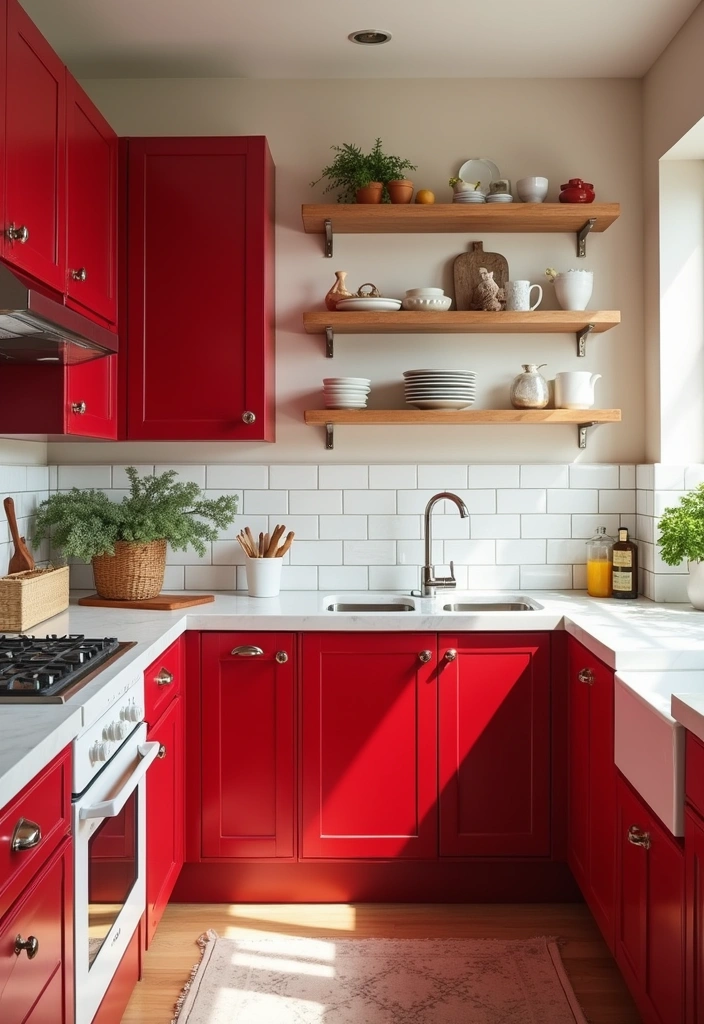 22 Eye-Popping 1980s Color Schemes That'll Brighten Up Your Home (Dare to Try #3!) - 18. Classic Red and White: A Timeless Choice