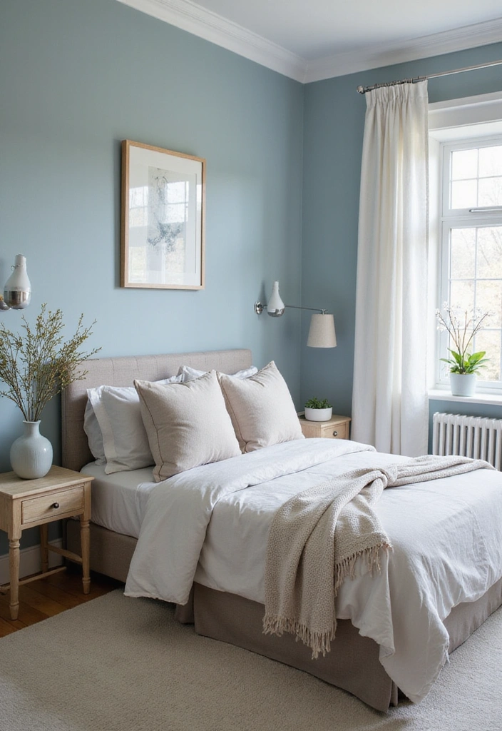 22 Eye-Popping 1980s Color Schemes That'll Brighten Up Your Home (Dare to Try #3!) - 19. Cool Comfort: Light Blue and Taupe