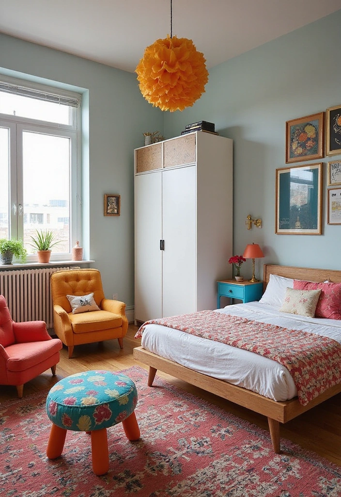 20 Bold Bedroom Decor Ideas to Revamp Your Space (You Won't Believe #11!) - 14. Funky Furniture Pieces
