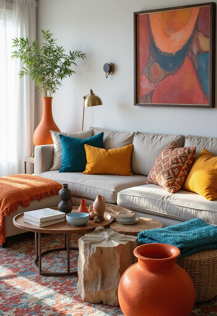 15 Bold Color Decor Ideas for Your Living Room That'll Leave Your Guests Speechless! - 13. Bold Decor Accessories