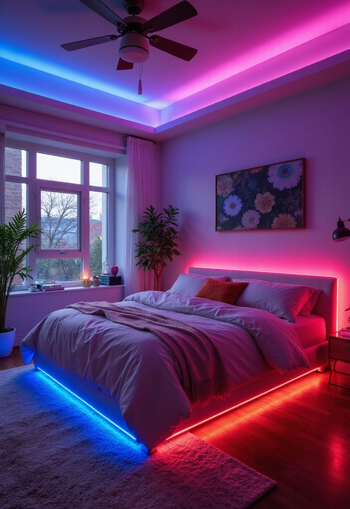 20 Bold Bedroom Decor Ideas to Revamp Your Space (You Won't Believe #11!) - 2. Neon Accents