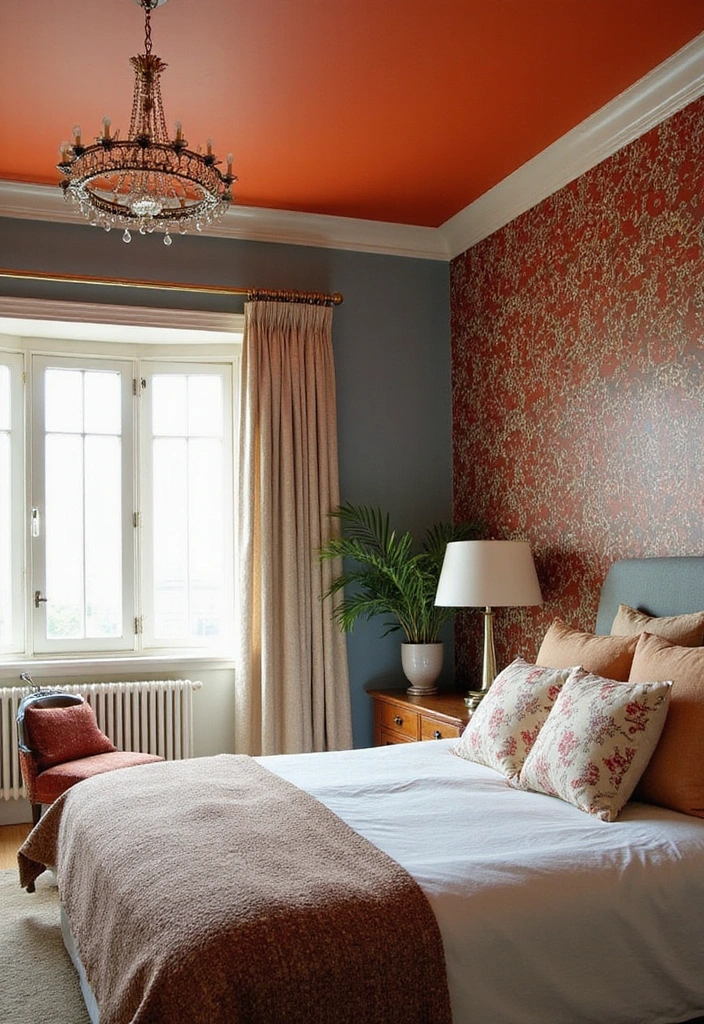 20 Bold Bedroom Decor Ideas to Revamp Your Space (You Won't Believe #11!) - 6. Artistic Ceiling Treatments