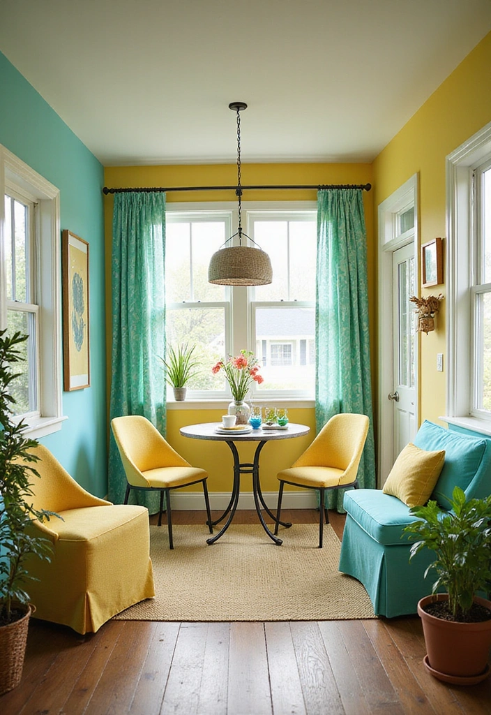 22 Eye-Popping 1980s Color Schemes That'll Brighten Up Your Home (Dare to Try #3!) - 15. Joyful Teal and Lemon: A Bright Affair