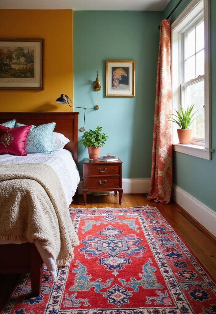 20 Bold Bedroom Decor Ideas to Revamp Your Space (You Won't Believe #11!) - 7. Bold Rugs