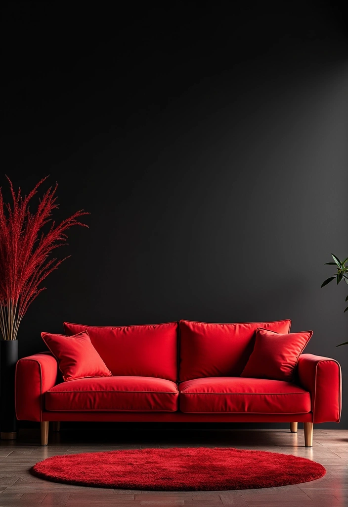 22 Eye-Popping 1980s Color Schemes That'll Brighten Up Your Home (Dare to Try #3!) - 20. Color Blocked: Vivid Red and Black