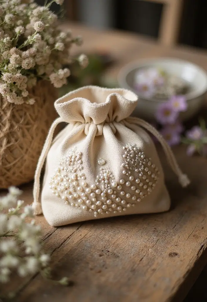 17 Trendy Handmade Pearl Pouches That Will Steal the Show This Wedding Season! - 8. Boho Chic Pearl Pouch