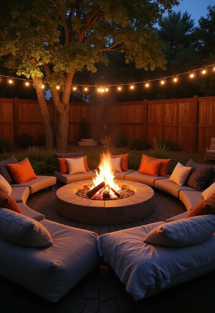 21 Stunning Bohemian Outdoor Spaces That Will Make You Never Want to Leave! - 5. Boho Fire Pit Gathering