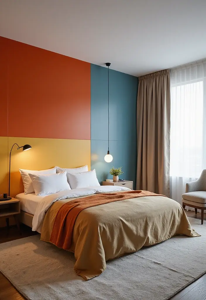 20 Bold Color Patterns for Your Bedroom That Will Leave You Breathless! - 16. Color Block Bliss