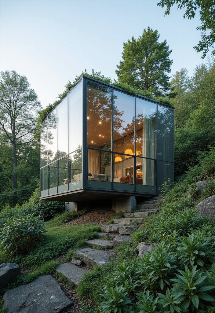 10 Stunning Glass House Designs That Will Leave You Breathless (Wait Until You See #6!) - 3. The Glass Cube: Geometry Meets Nature