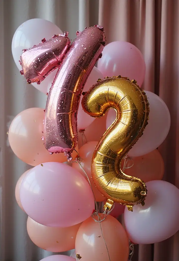 11 Eye-Catching Number Balloons That Will Celebrate Your Kids Birthday in Style! - 5. Glittery Confetti Numbers