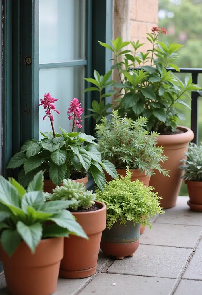 12 Ingenious Balcony Ideas That Bring the Outdoors In (You Won't Believe #5!) - 4. Charming Planters: Style Meets Function