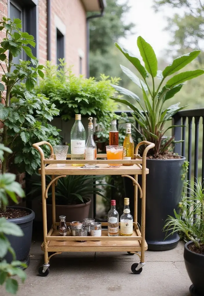 12 Ingenious Balcony Ideas That Bring the Outdoors In (You Won't Believe #5!) - 8. Mini Outdoor Bar: Cheers to Good Times