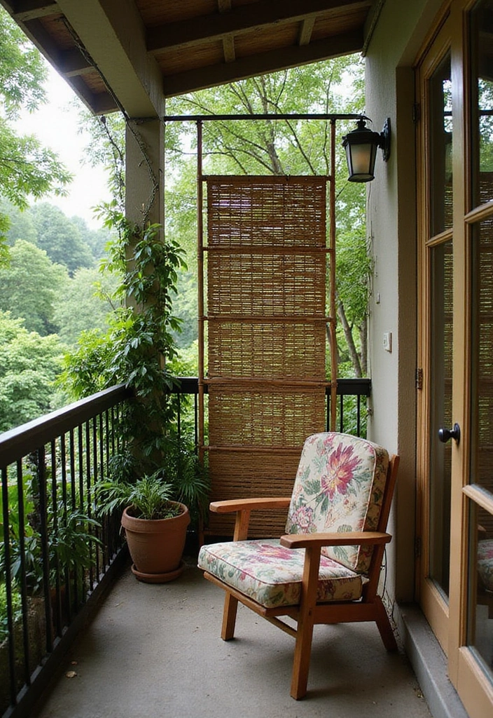 12 Ingenious Balcony Ideas That Bring the Outdoors In (You Won't Believe #5!) - 9. Privacy Screens: Secluded Retreat