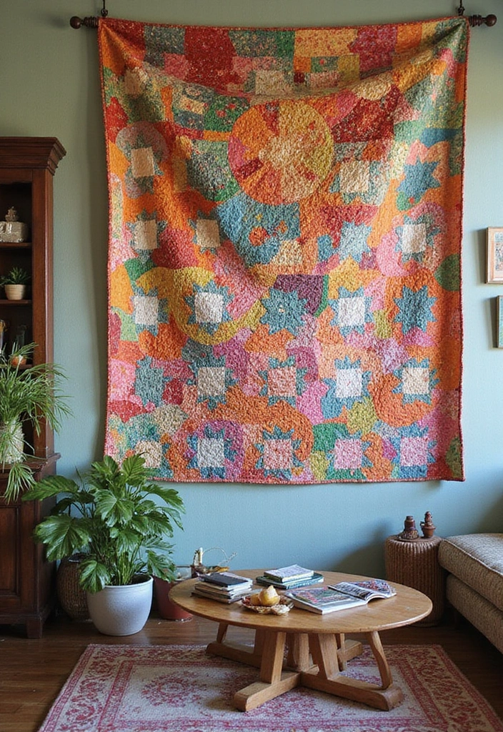 12 Stunning Handmade Wall Decor Ideas That Will Transform Your Space (You Won't Believe #5!) - 12. Quilted Wall Hangings: Artistic Warmth