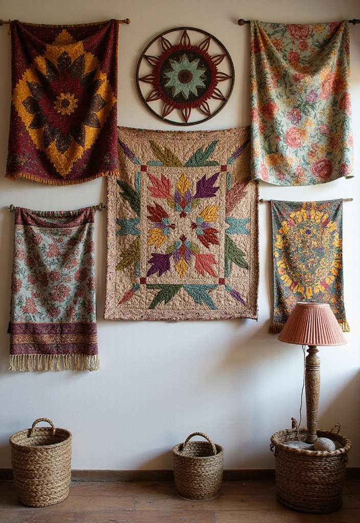 12 Stunning Handmade Wall Decor Ideas That Will Transform Your Space (You Won't Believe #5!) - 6. Fabric Wall Art: Soft and Cozy