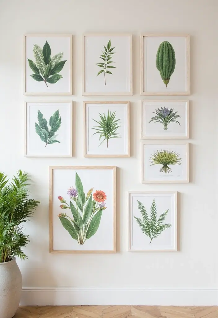 12 Stunning Handmade Wall Decor Ideas That Will Transform Your Space (You Won't Believe #5!) - 7. Framed Botanical Prints: Nature's Touch