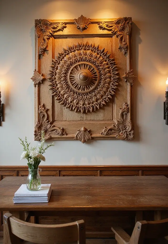 12 Stunning Handmade Wall Decor Ideas That Will Transform Your Space (You Won't Believe #5!) - 8. Hand-Carved Wooden Art: Timeless Elegance