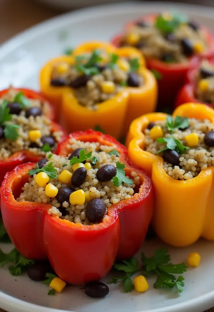 14 Delicious Vegan Recipes That Even Meat-Lovers Will Crave (You Have to Try #7!) - 13. Vegan Stuffed Bell Peppers