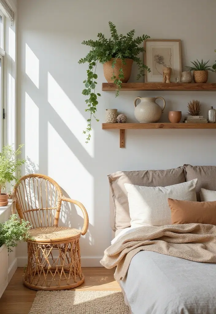15 Dark Boho Bedroom Decor Ideas That'll Transform Your Space into a Cozy Haven! - 4. Natural Elements