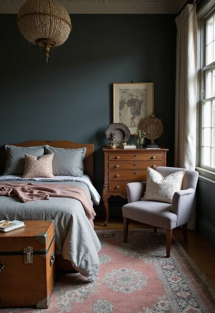 15 Dark Boho Bedroom Decor Ideas That'll Transform Your Space into a Cozy Haven! - 6. Unique Furniture Pieces